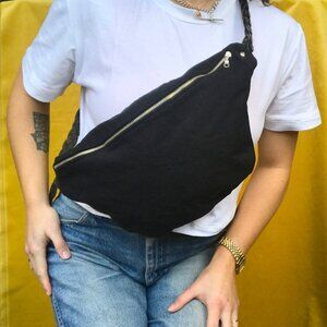 FANNY PACK | Minimal crossbody bag - Black handmade fanny pack